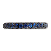 1.46ct 14k White Gold Blue Sapphire Eternity Band